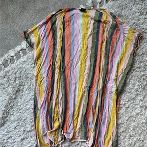 Angie Multicolor Striped Swim Coverup
